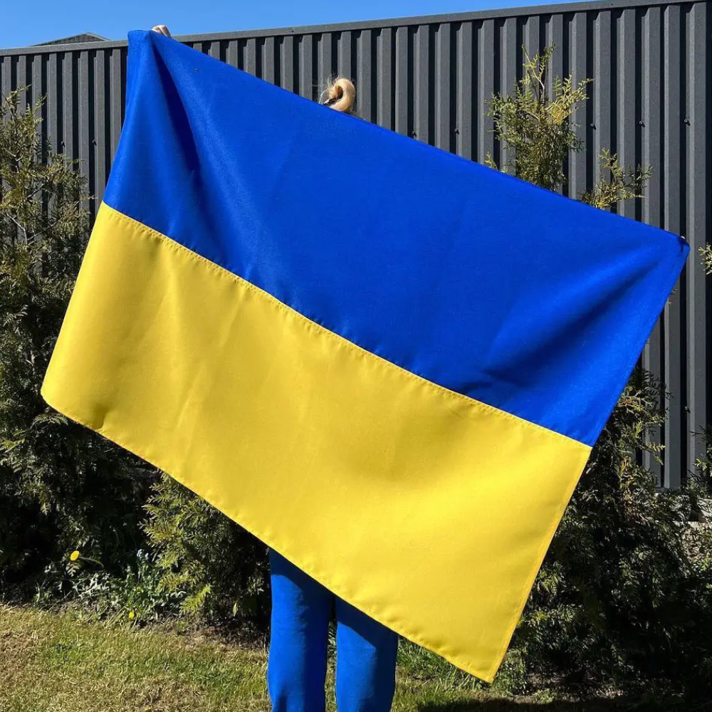 Великий прапор України 135х90 см, Жовто-синій / Тканинний Прапор України на стіну