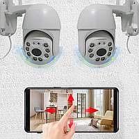 Поворотная IP камера видеонаблюдения вай фай Камеры наружного наблюдения онлайн Уличная камера ночного видения