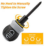 Викрутка з насадками та магнітизатором 26 в 1 з храповим механізмом сталь CrV універсальна, фото 9