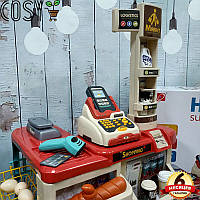 Детский Набор Супермаркет с Кассой + Сканер + Терминал со Светом и Звуком 48 Деталей