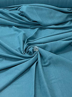 Двосторонній льон для штор California V-22 однотонна шторна тканина, бірюзовий колір
