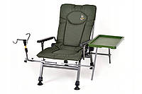 Кресло карповое Elektrostatyk F5R ST/P со столиком и держателем удочки | кресло рыболовное туристическое