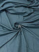 Двосторонній льон для штор California V-23 однотонна шторна тканина, синьо-сірий колір, фото 2