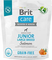 Корм для молодых собак больших пород Brit Care Dog Grain-free Junior Large Breed беззерновой с лососем 1 кг