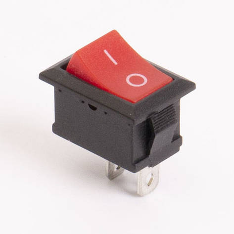 Перемикач клавішний КП-5 220В Червоний, фото 1