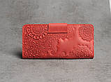 Шкіряний гаманець ручної роботи, якісний клатч-гаманець, гаманець з авторським тисненням, фото 2