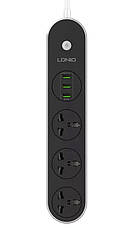 Мережевий фільтр LDNIO SC3301 подовжувач 1.6 м 3 розетки 3 USB Сіро - чорний, фото 6