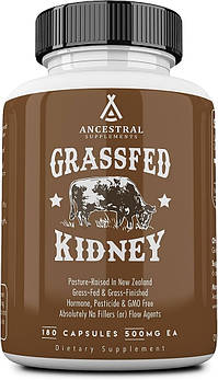 Ancestral Supplements Grassfed Beef Kidney / підтримує здоров'я нирок, сечовивідних шляхів та гістаміну BX34