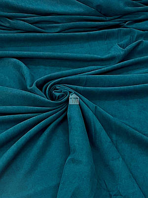 Двосторонній льон для штор California V-24 однотонна шторна тканина, синьо-зелений колір