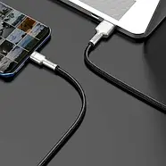 Кабель Baseus Cafule Series Metal Data Cable USB to Type-C 66W 2m Black (CAKF000201), фото 3