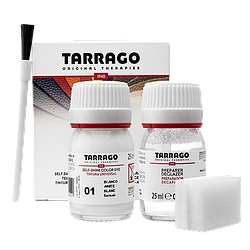 Барвник для гладкої шкіри та текстилю + очищувач Tarrago Color Dye 25мл+25мл колір білий (01)