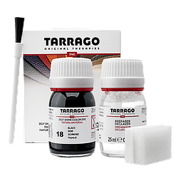 Барвник для гладкої шкіри та текстилю + очищувач Tarrago Color Dye 25мл+25мл колір чорний (18)