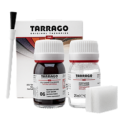 Барвник для гладкої шкіри та текстилю + очищувач Tarrago Color Dye 25мл+25мл колір темно-коричневий (06)