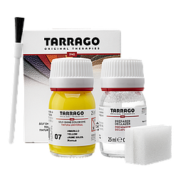 Барвник для гладкої шкіри та текстилю + очищувач Tarrago Color Dye 25мл+25мл колір жовтий (07)