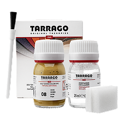 Барвник для гладкої шкіри та текстилю + очищувач Tarrago Color Dye 25мл+25мл колір охра (08)