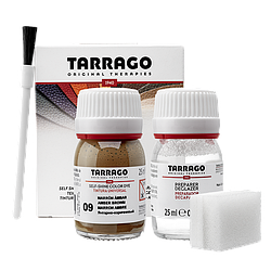 Барвник для гладкої шкіри та текстилю + очищувач Tarrago Color Dye 25мл+25мл колір янтарно-коричневий (09)