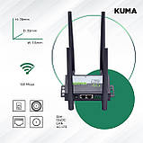KUMA CONNECT LiTE 4G маршрутизатор Wi-Fi розширювач Wi-Fi Booster Kit - БЕЗКОШТОВНА SIM-карта на 5 ГБ Мобільна розблокована точка, фото 3