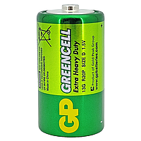 Батарейка GP GREENCELL 1.5V солевая, 13G-U2, LR20, D