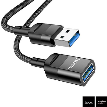 USB кабель подовжувач AM-AF USB 3.0 5Gbps 1,2м Hoco U107 чорний