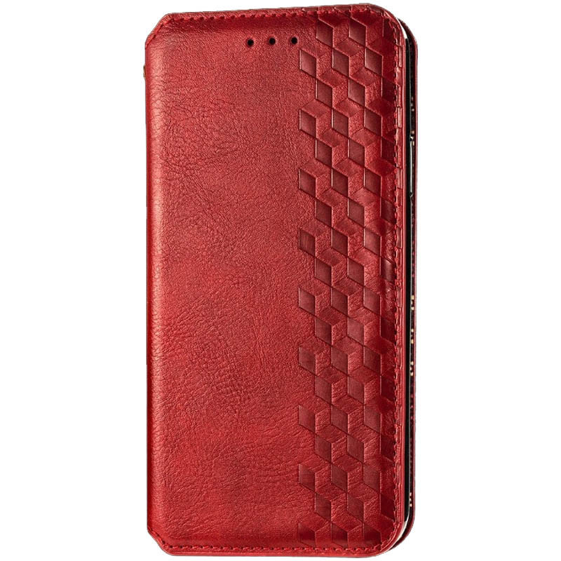 Шкіряний чохол книжка GETMAN Cubic (PU) для Xiaomi Redmi 9C | Червоний, фото 1