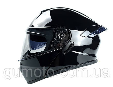 Шолом для мотоцикла MX-030 DOT модуляр + окуляри темні, фото 1