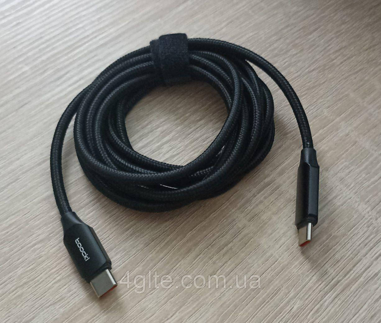 Кабель для швидкого заряджання Type-C Power Fast Charge 100w з дисплеєм 2м Black, фото 1