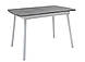 Біло-сірий розкладний стіл Соло кухонно-вобідний на металевих білих ніжках зі стільницею МДФ Мікс Мебель, фото 2
