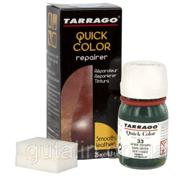 Барвник для гладкої шкіри Tarrago Quick Color 25 мл колір темно зелений (33)