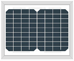 Сонячна панель Altek AKM10 (6) (монокристал 10 Вт 12 В)