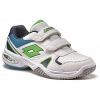 Дитячі кросівки для тенісу Lotto STRATOSPHERE 27 біло-зелені