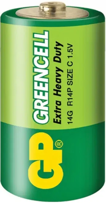 Батарейка GP GREENCELL 1.5 V сольова, 14G-U2, R14, C