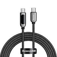 Кабель с дисплеем Baseus Display Fast Charging Data Cable Type-C to Type-C 100W 2M Black (CATSK-C01)