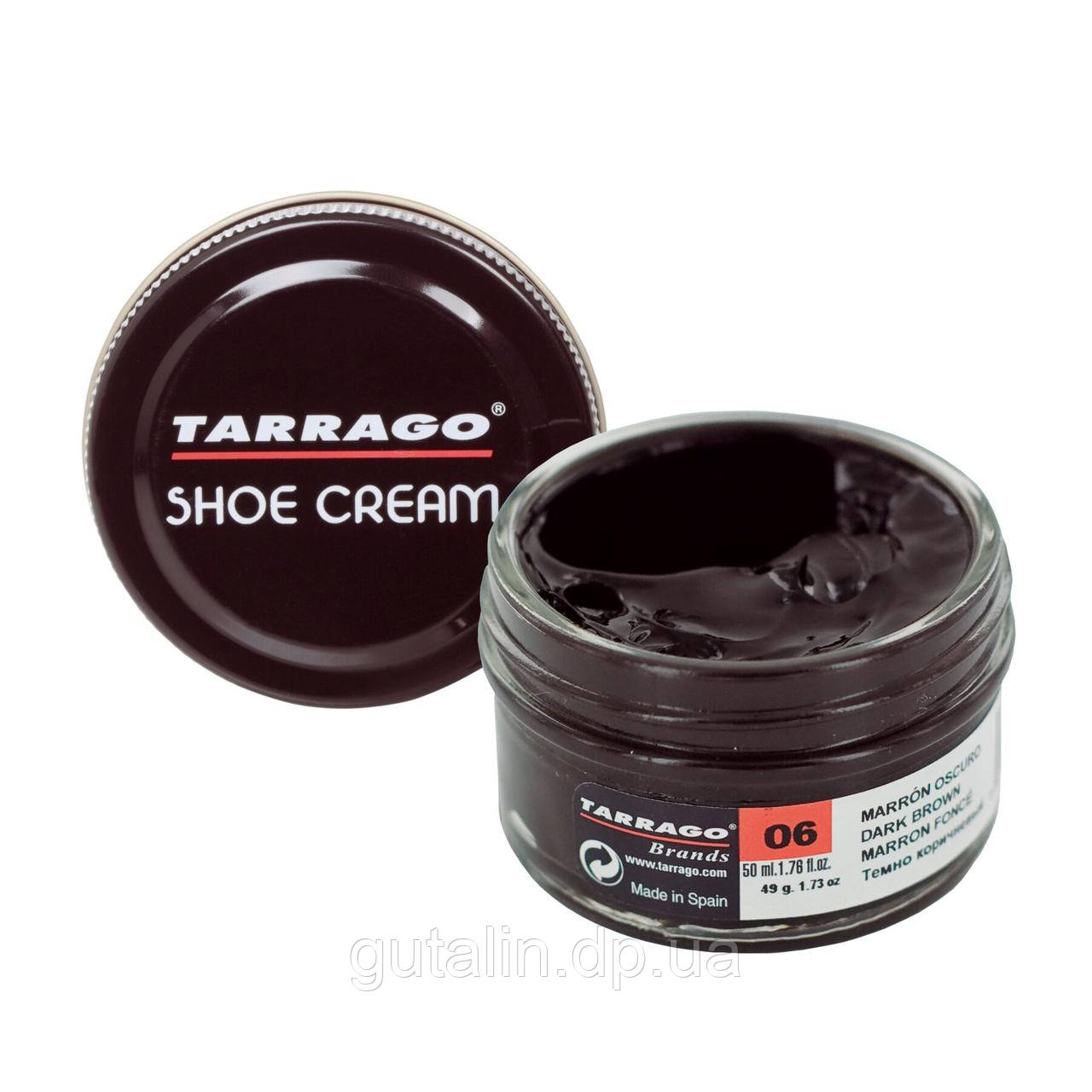 Крем для гладкої шкіри Tarrago Shoe Cream 50 мл колір темно коричневий (06)