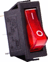 Перемикач 1 клавіша 1NO 28мм з підсвічуванням червоний неон 220V [s2040003] e.switch.key.03 E.NEXT