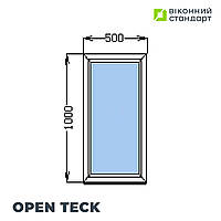 Окно глухое OpenTeck De-Lux 60, белое, 500х1000 мм от производителя Оконный Стандарт