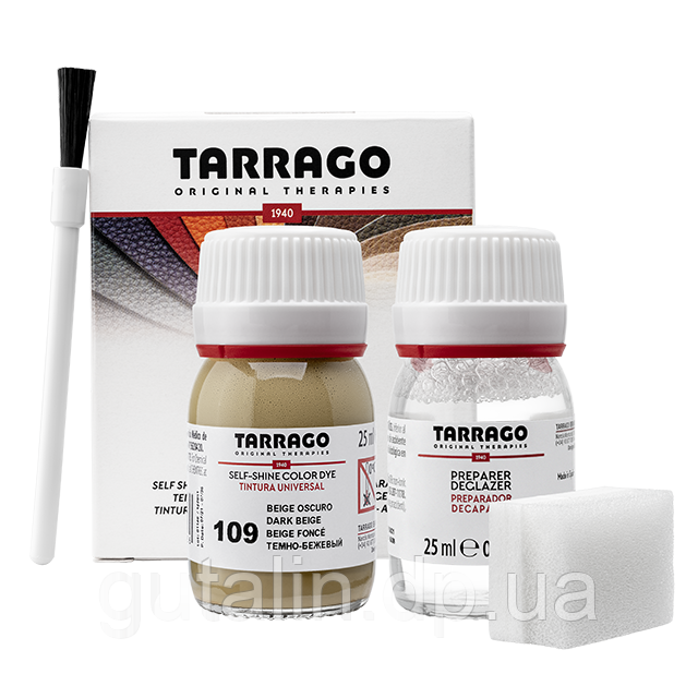 Барвник для гладкої шкіри та текстилю + очищувач Tarrago Color Dye 25мл+25мл колір бежевий (109)