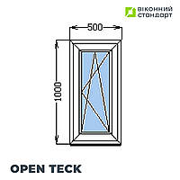 Окно поворотно-откидное OpenTeck De-Lux 60, белое, 500х1000 мм от производителя Оконный Стандарт