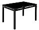 Стіл кухонний прямокутний розсувний скляний Венді Чорний 80(130)х65 на металевих ніжках Мікс Меблі, фото 2