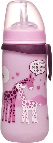 Поїльник NIP Straw Cup 330 мл із трубочкою 12 м+, Дівчинка 35068, фото 1
