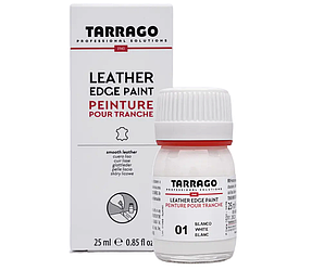 Фарба для урізів Tarrago Leather Egde Paint 25 мл колір Білий (01)