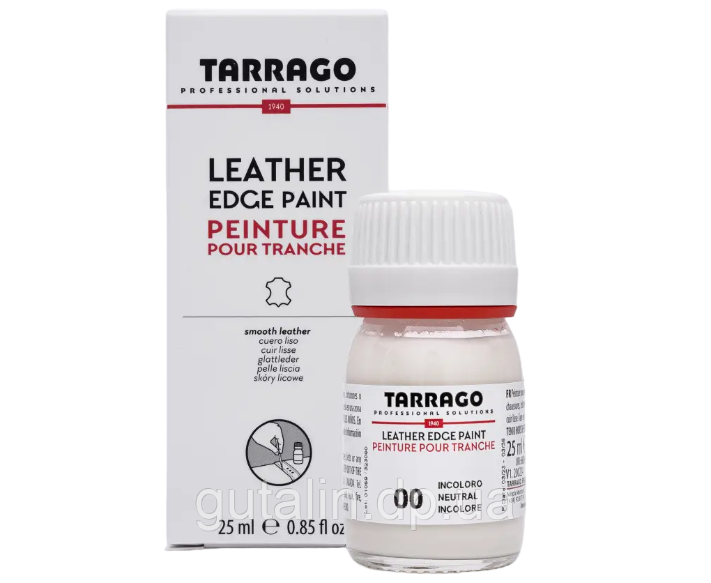 Фарба для урізів Tarrago Leather Egde Paint 25 мл колір Безбарвний (00)