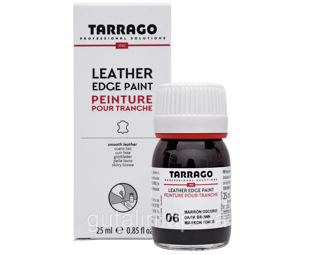 Фарба для урізів Tarrago Leather Egde Paint 25 мл колір Темно-коричневий (06)