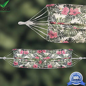 Одномісний гамак у похід і для дому Garden тканинний із чохлом стежок.