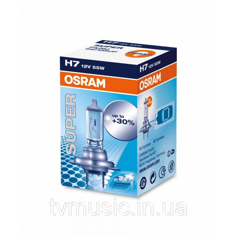 Галогенна лампа Osram Super H7 12 V 55 W (64210SUP)