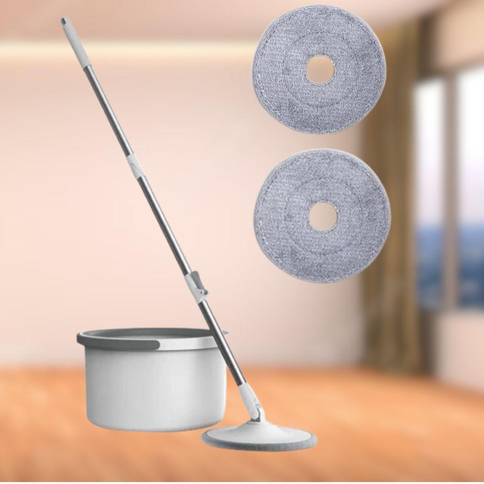 Швабра з відром з автоматичним віджимом телескопічна відро зі полосканням та центрифугою Hand free Mop, фото 1