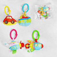 Брязкальце Транспорт Bimbo C 55893, із заводним механізмом, м'яке, текстильне, підвіска, іграшка