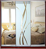 Шафа-купе "СТАНДАРТ 4" з фасадом 6/8R/6 зеркало+м/лиана+зеркало, фото 1