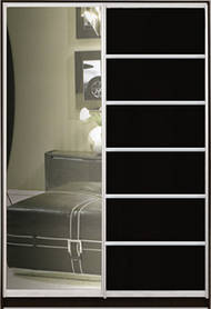 Шафа-купе "СТАНДАРТ 3" з фасадом 6/27 зеркало+венге