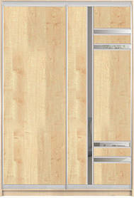 Шафа-купе "СТАНДАРТ 3" з фасадом 2/34 дуб+дуб/зерк