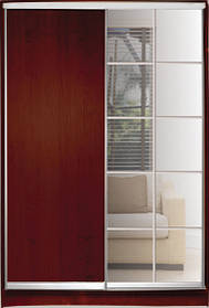 Шафа-купе "СТАНДАРТ 2" з фасадом 3/15 яблоня+зеркало